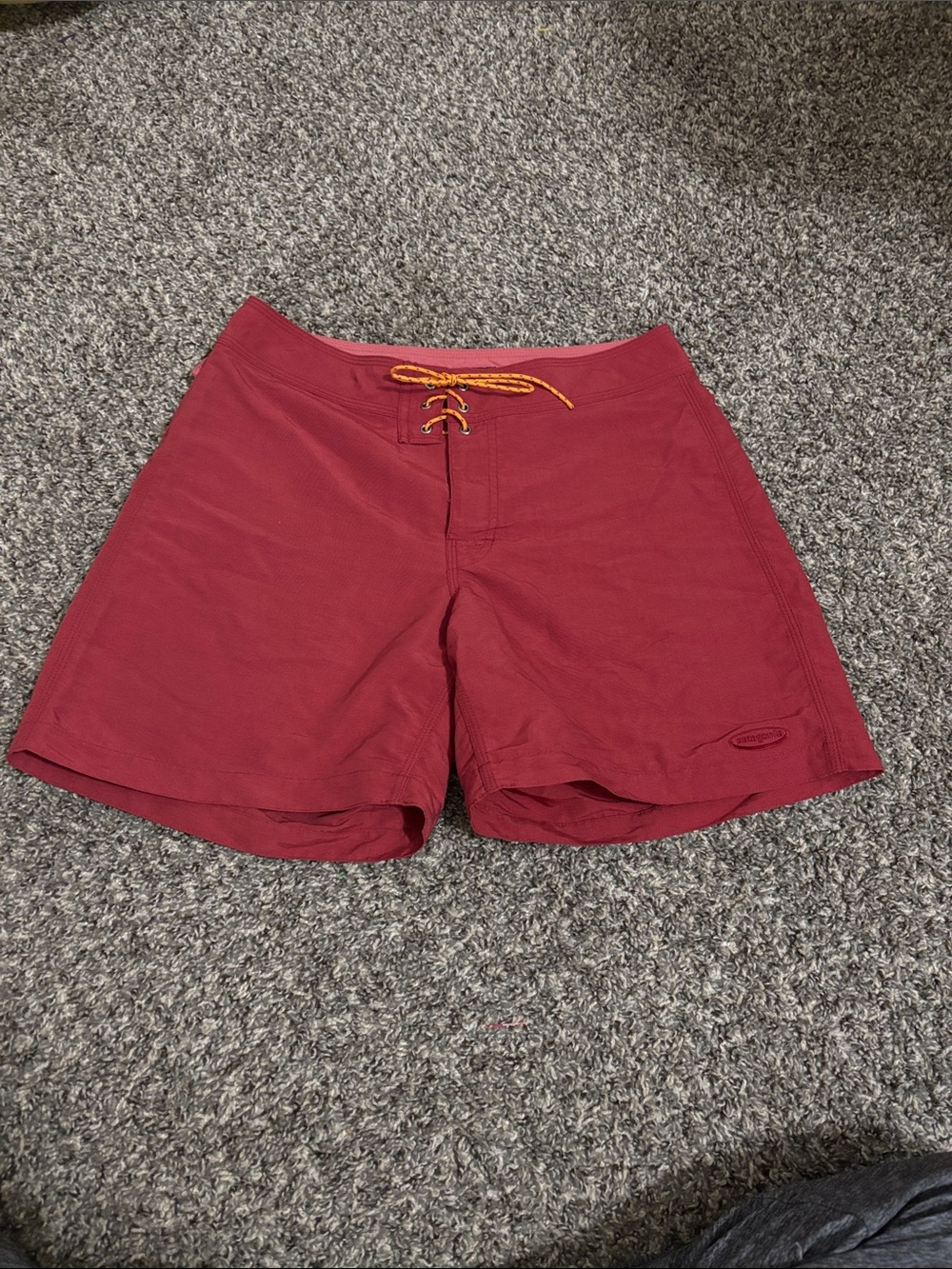 Patagonia Pataloha shorts Women 8 swim athletic casual red pocket gorpcore Y2K